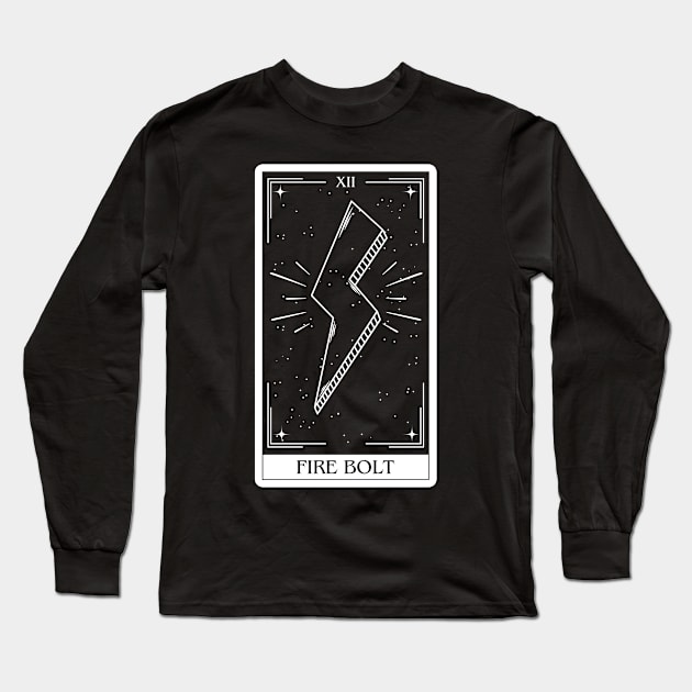 Fire Bolt Dnd 5e spells tarot card dungeons and dragons gift Long Sleeve T-Shirt by JaeSlaysDragons